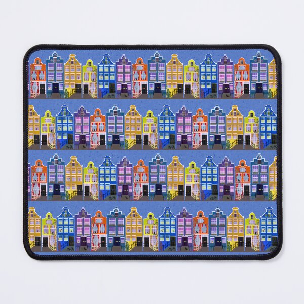 Item preview, Amsterdam Houses - purple designed and sold by Hollyroseart.