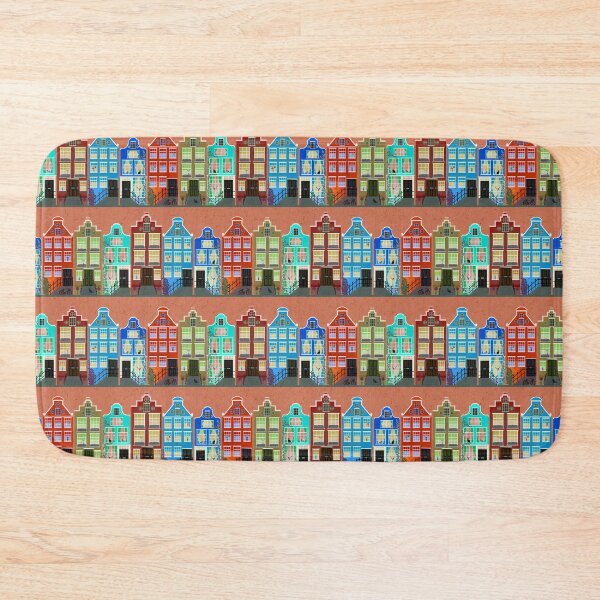 Item preview, Amsterdam Houses - orange designed and sold by Hollyroseart.