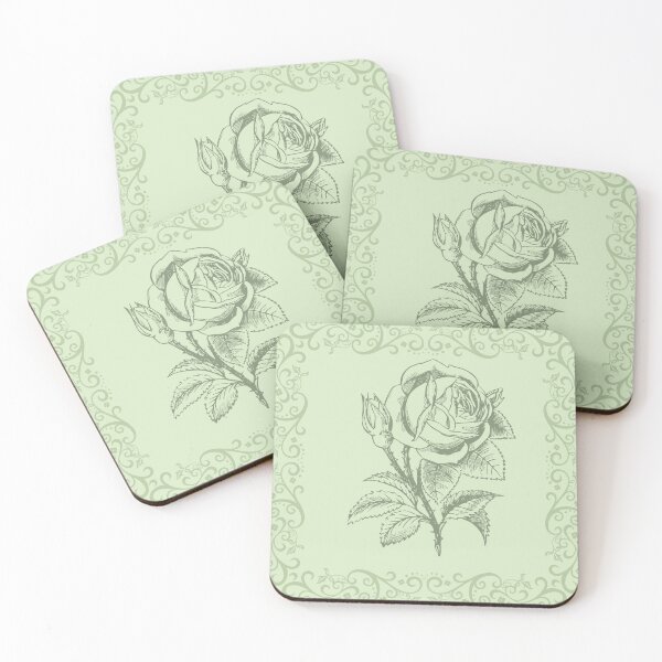 Item preview, Rose Flower Sage Green designed and sold by Smart-Arts.