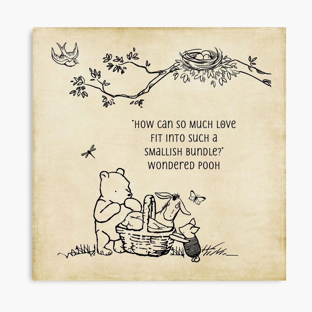 Poster Winnie L Ourson Petit Paquet Nouveau Bebe Par Southernsassart Redbubble