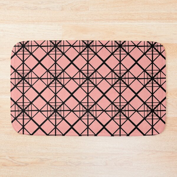 Item preview, Geometric pastel pink and black Pattern designed and sold by DemonicGloom.