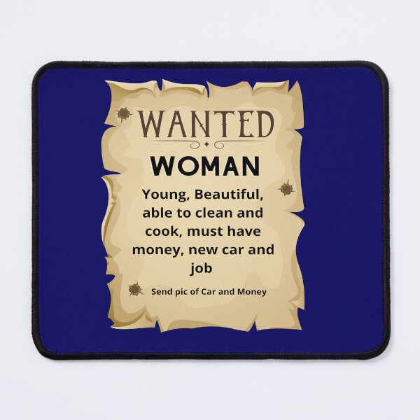 Item preview, Wanted Woman, funny design ad for dating  designed and sold by Victornewyork.
