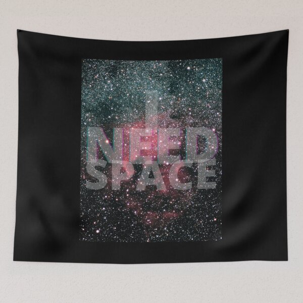 Item preview, I Need Space - Red Starry Galaxy designed and sold by Quirkdom.