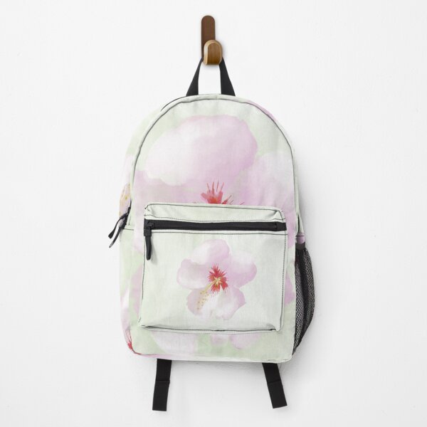 Item preview, Pastel Pink Hibiscus on Pastel Green Background designed and sold by Supermaya Design.