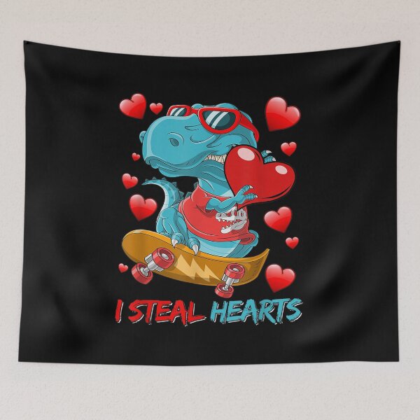 Item preview, Valentines Day Kids Dinosaur T Rex Lover I Steal Hearts  designed and sold by jennifera11.