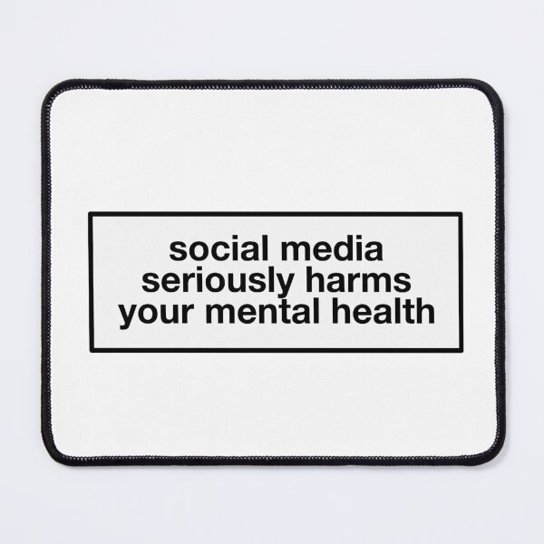 Item preview, social media seriously harms your mental health label designed and sold by flumadiddlee.