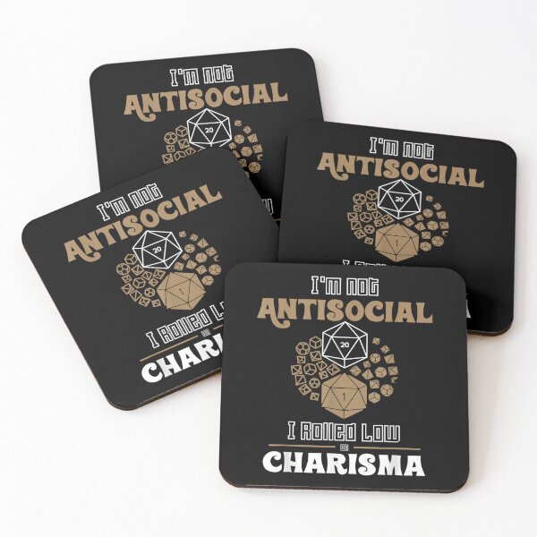 Artikelvorschau, Ich bin nicht asozial Rolled Low Charisma Rpg Games Cube entworfen und verkauft von bessiey23.