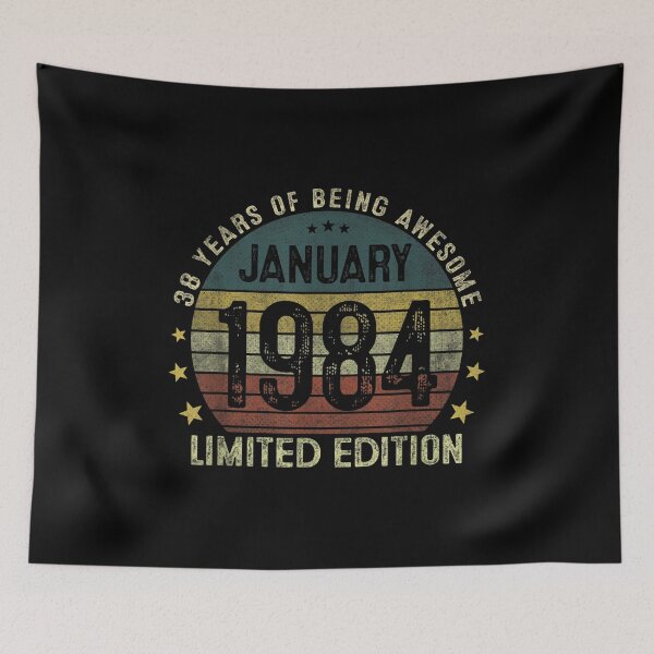 Item preview, January 1984 Vintage 38th Birthday 38 Year Old Gifts For Men  designed and sold by cysandy.