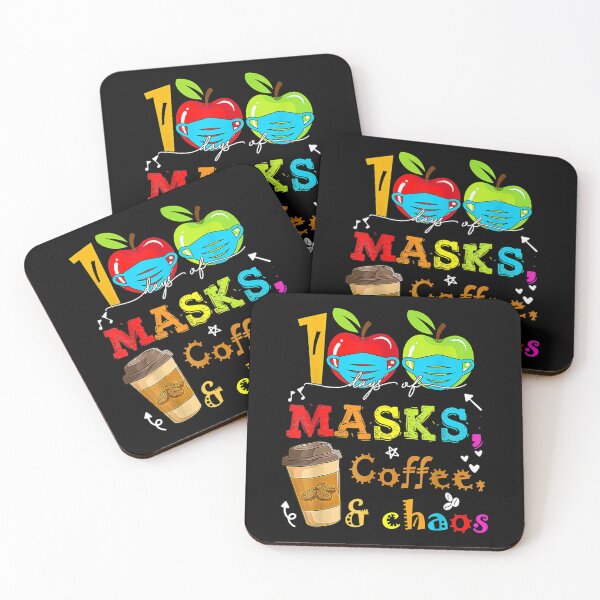 Item preview, 100 Days Of Masks Coffee And Chaos 100th Day Of School Class  designed and sold by jennifera11.