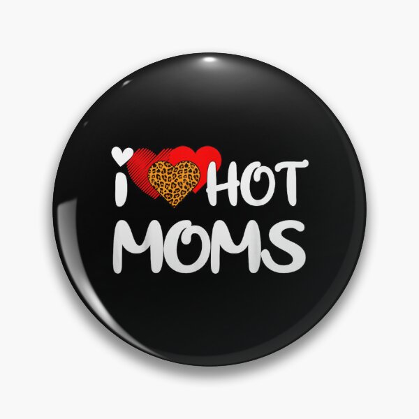 Item preview, I Love Hot Moms Leopard Funny Red Heart Love Moms  designed and sold by jennifera11.