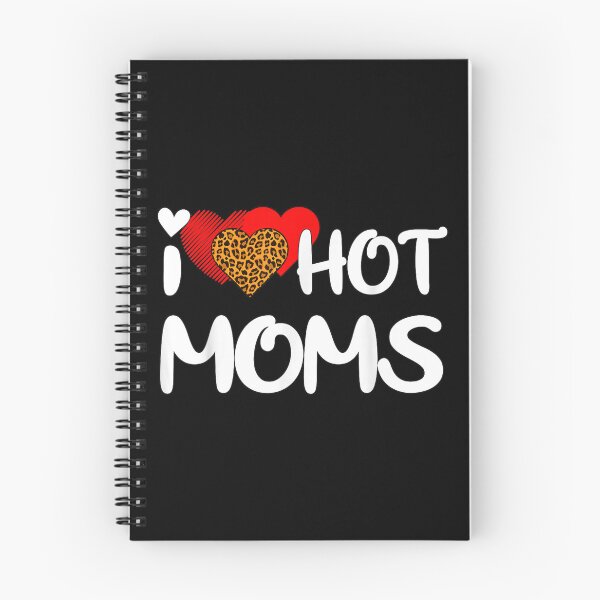 Item preview, I Love Hot Moms Leopard Funny Red Heart Love Moms  designed and sold by jennifera11.