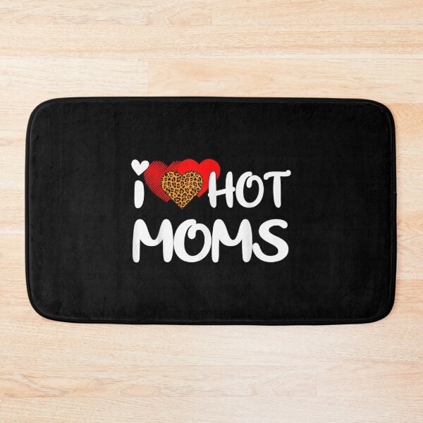 Item preview, I Love Hot Moms Leopard Funny Red Heart Love Moms  designed and sold by jennifera11.