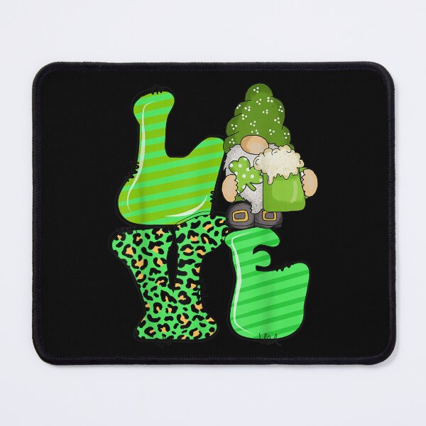 Item preview, Love Gnomes Leprechaun Leopard Clover St Patrick's Day designed and sold by cysandy.