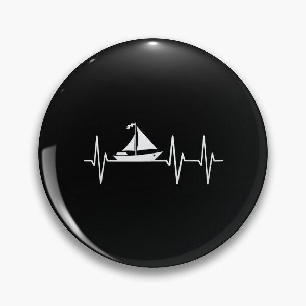 Item preview, Sailing Heartbeat Ecg Sea Sailing Boat  designed and sold by cysandy.