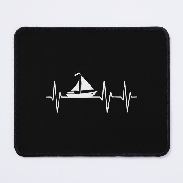 Item preview, Sailing Heartbeat Ecg Sea Sailing Boat  designed and sold by cysandy.