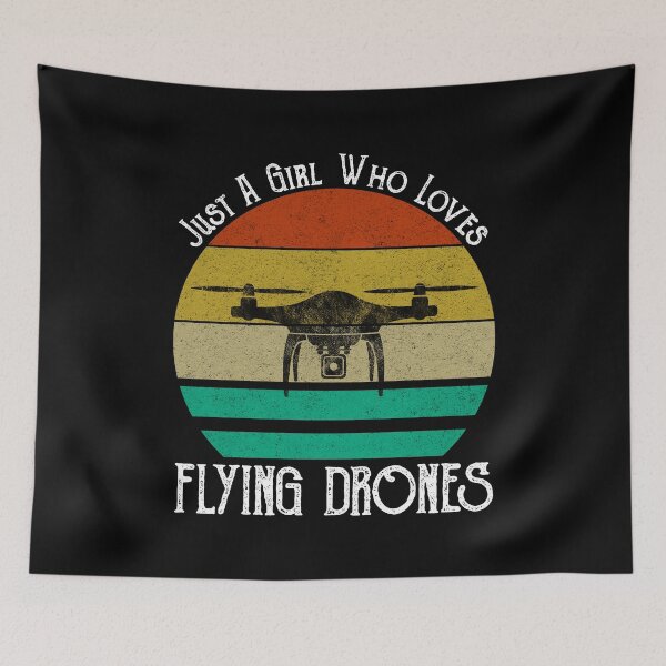 Item preview, Just A Girl Who Loves Flying Drones designed and sold by Cat Lady Designs.