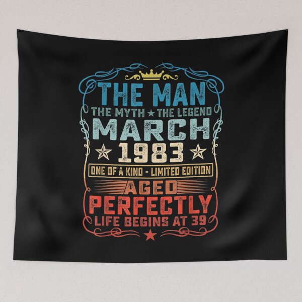 Item preview, March 1983 Man Myth Legend 39th Bday 39 Years Old  designed and sold by bessiey23.