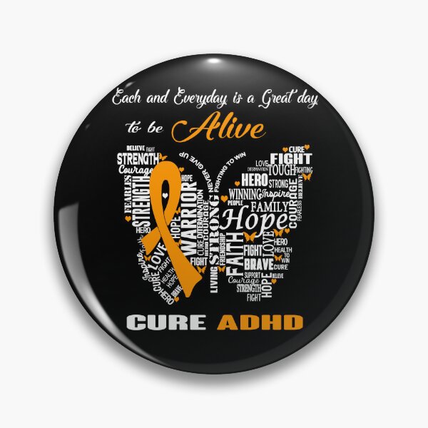 Item preview, Butterfly Ribbon Cure ADHD Awareness designed and sold by Tadmab.