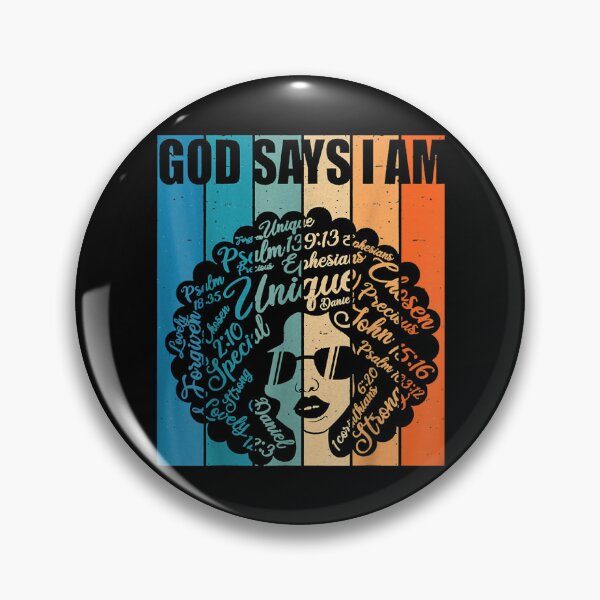 Item preview, Black History Month African American Afro Girl God Say I Am  designed and sold by bessiey23.