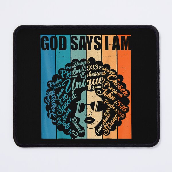 Item preview, Black History Month African American Afro Girl God Say I Am designed and sold by bessiey23.