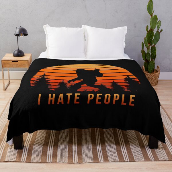 Item preview, Bigfoot Hates People Retro Sunset Shirt designed and sold by bitstudio.