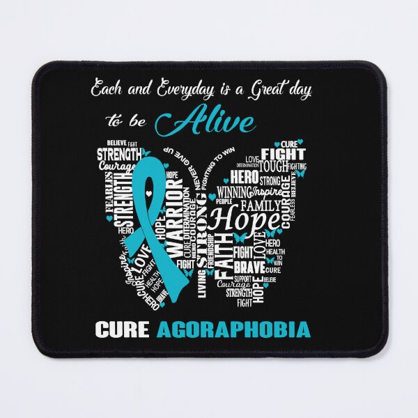 Item preview, Butterfly Ribbon Cure Agoraphobia Awareness designed and sold by Tadmab.
