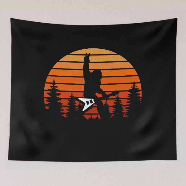 Item preview, Bigfoot Retro Sunset Rocker Funny designed and sold by bitstudio.