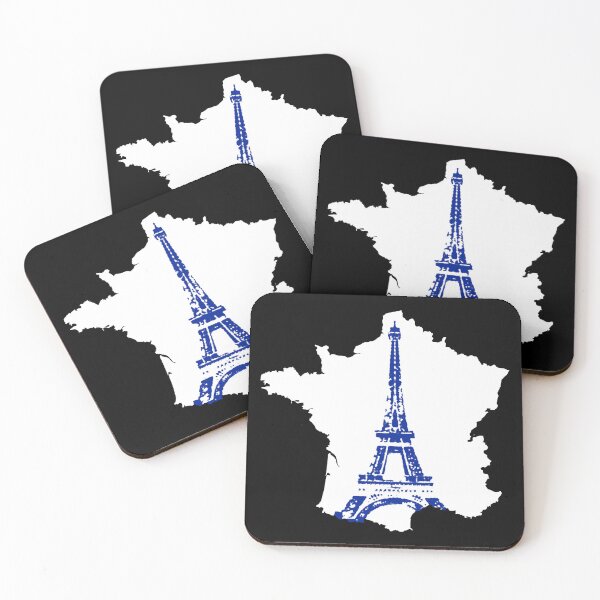 Item preview, Paris Eiffel Tower - White France Map designed and sold by LordAudes.