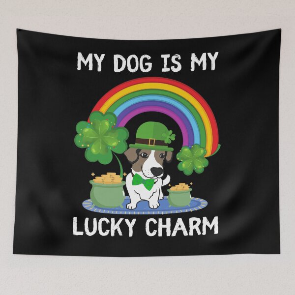 Item preview, My Dog Is My Lucky Charm St Patrick's Day - Lucky Charm Jack Russell TerrierDog Gift designed and sold by BronikowskiART.