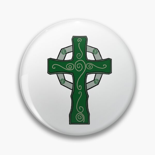 Item preview, Celtic Cross Green Spiral  designed and sold by CelticFlow.