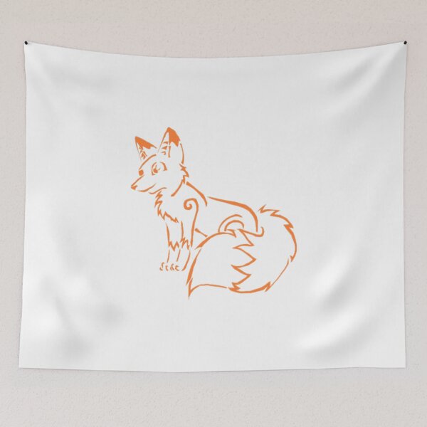 Item preview, Orange tribal fox designed and sold by Crochetamommy.