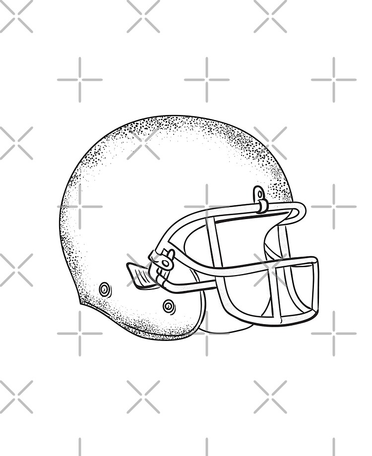 American Football Helmet Black And White Drawing Ipad Case Skin By Patrimonio Redbubble