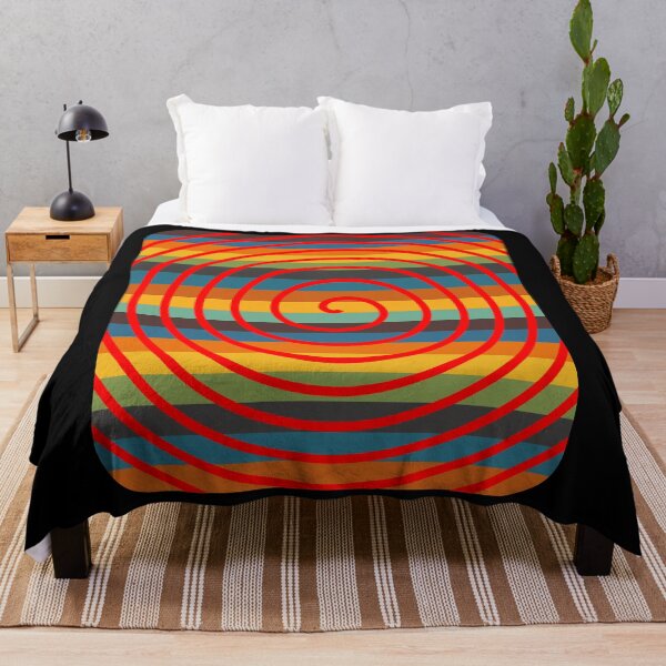 Item preview, Psychedelic Red Spiral Retro Stripe Background designed and sold by artfulnotebook.