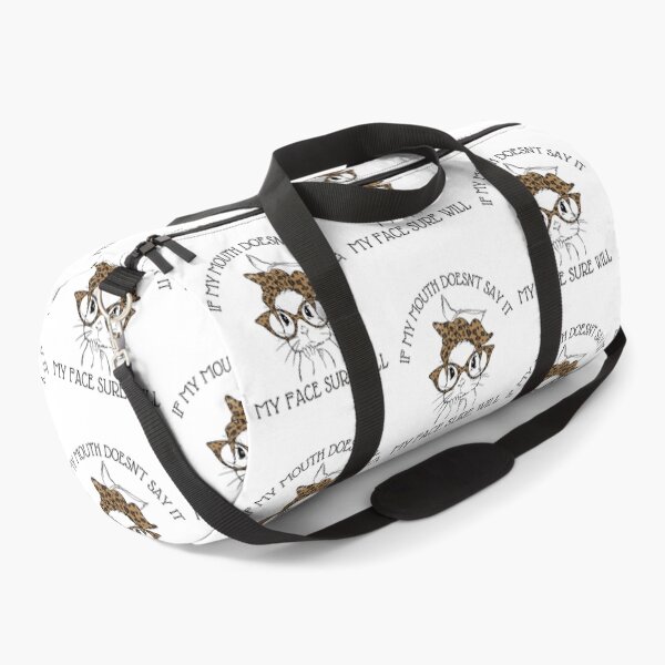 Item preview, If my mouth doesn't say it my face sure will, Cute Bunny with Leopard Print Glasses and Accessories designed and sold by Auntieck.