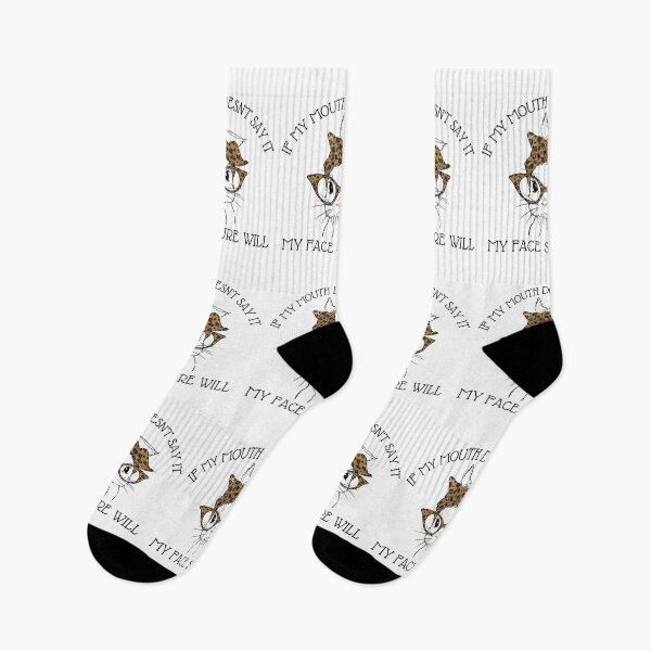 Item preview, If my mouth doesn't say it my face sure will, Cute Bunny with Leopard Print Glasses and Accessories designed and sold by Auntieck.