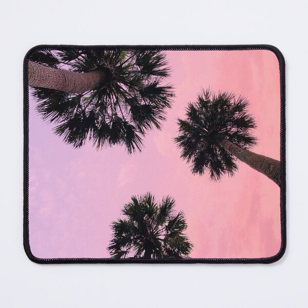 Item preview, 3 Palm Trees with Pink Purple Sunset Ombre Sky designed and sold by MarzStudio.