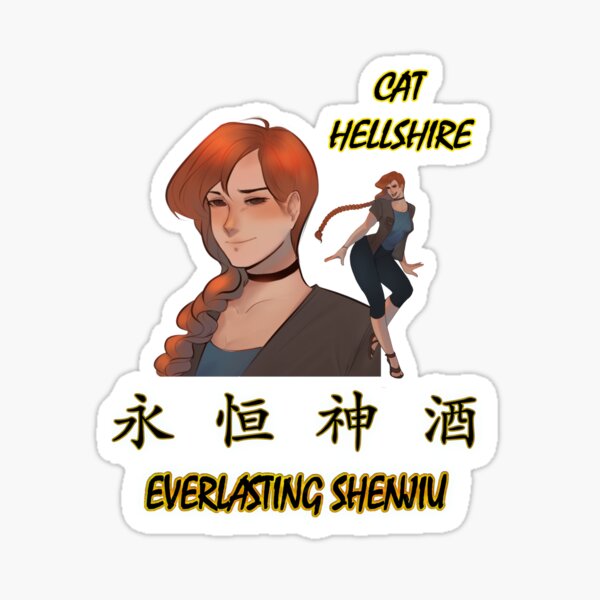 Cat Hellshire (w/Everlasting Shenjiu Logo) Sticker