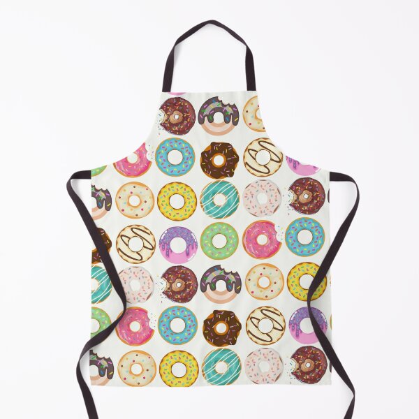 Colorful Donut Pattern Apron