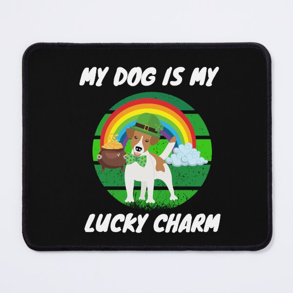 Item preview, My Dog Is My Lucky Charm St Patrick's Day - Lucky Charm Jack Russell Terrier designed and sold by BronikowskiART.