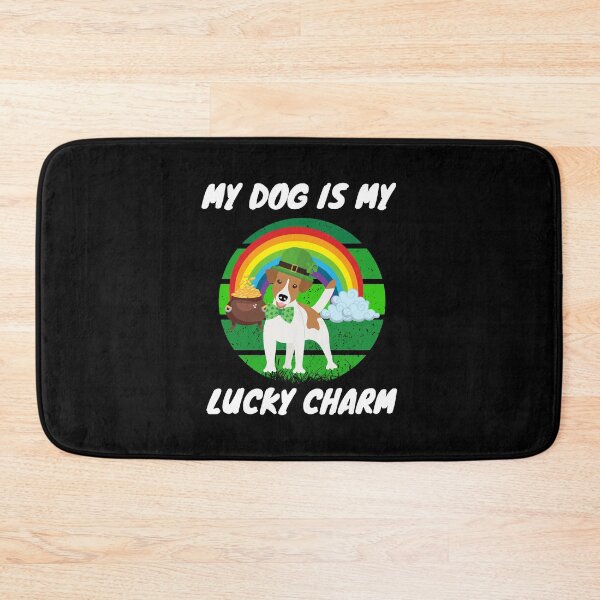 Item preview, My Dog Is My Lucky Charm St Patrick's Day - Lucky Charm Jack Russell Terrier  designed and sold by BronikowskiART.