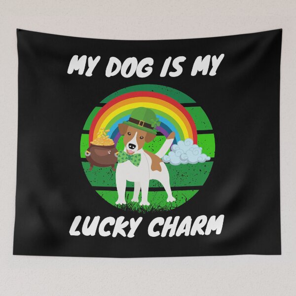 Item preview, My Dog Is My Lucky Charm St Patrick's Day - Lucky Charm Jack Russell Terrier  designed and sold by BronikowskiART.
