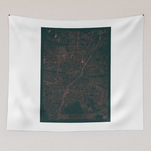 Item preview, Munich Map Red designed and sold by HubertRoguski.