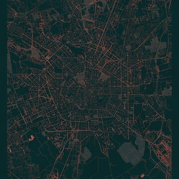 Artwork thumbnail, Milan Map Red by HubertRoguski