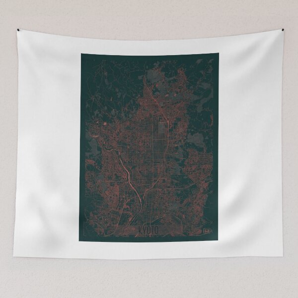 Item preview, Kyoto Map Red designed and sold by HubertRoguski.