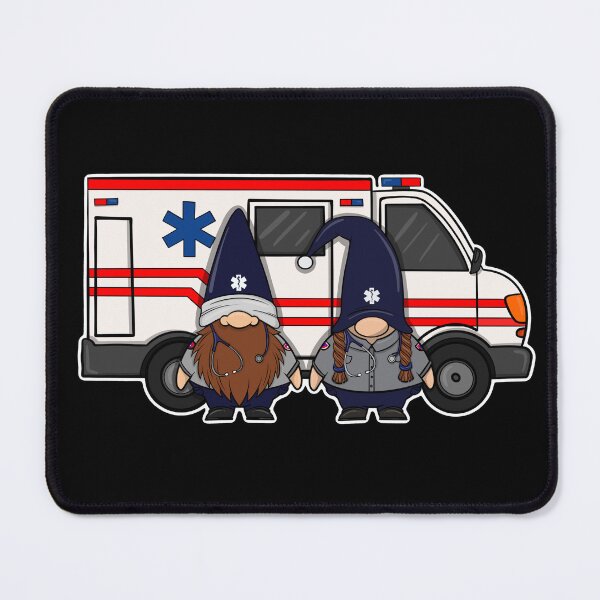 Item preview, EMS EMT Paramedic Gnomes and Ambulance designed and sold by JessieJune.