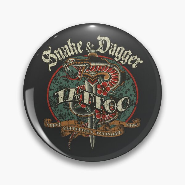 Item preview, Snake & Dagger Tattoo 1976 designed and sold by AstroZombie6669.