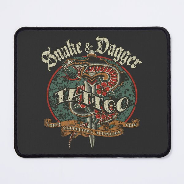 Item preview, Snake & Dagger Tattoo 1976 designed and sold by AstroZombie6669.