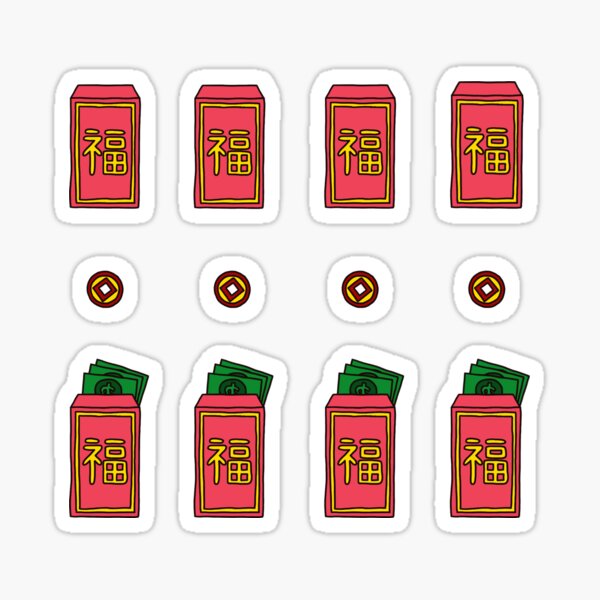 Red envelope cartoon social sticker