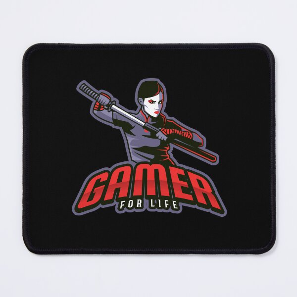 Item preview, Gamer for Life with Female Ninja Assassin designed and sold by PRIVARSHU.