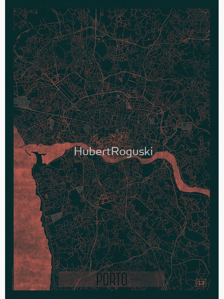 Porto Map Red by HubertRoguski